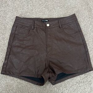Fashion Nova High Waist Brown Shorts